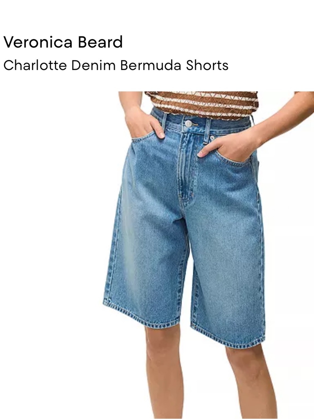 Veronica Beard Charlotte long shorts Medium Blue Denim